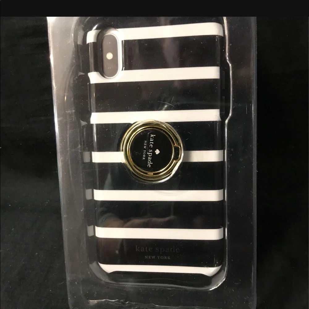 Kate Spade New York Ring & Stripe Resin iPhone Xs/ - Picture 1 of 5